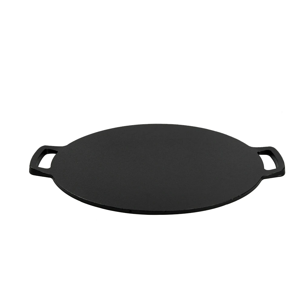 Multipurpose Korean Style Die-cast Iron Outdoor Food BBQ Round Non Stick Griddle Grill Pan camping tools