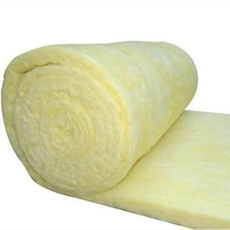 ASTM/CE 50mm acoustic insulation FIBER GLASS WOOL roll blanket for roof and interior wall
