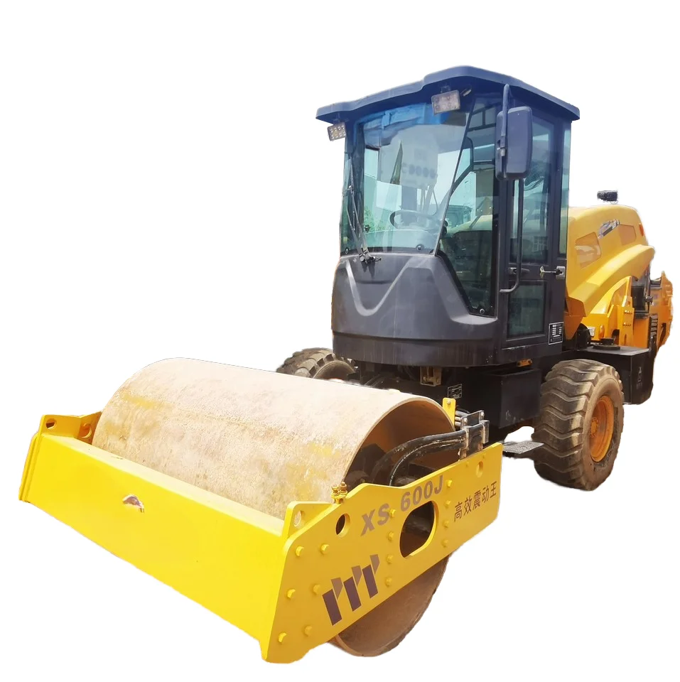 10ton Static linear pressure XS600J model control lever road roller and Single Drum Road Roller engineering road roller