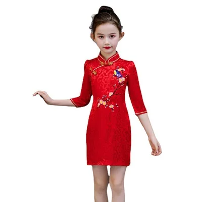 Традиционная одежда Qipao костюм платье для девочек традиционный Ципао Классическая старая мода китайские женщины этнический