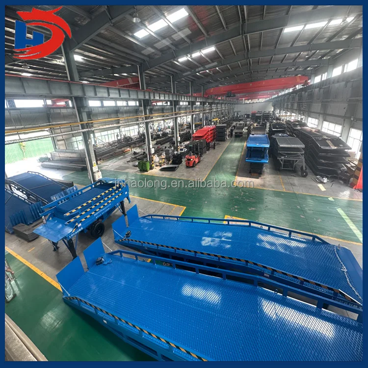 Used Mobile Container Load Ramp Manual Hydraulic Lift Table with Motor Gear Mobile Boarding Bridge Forklift Ramp Manufacturer