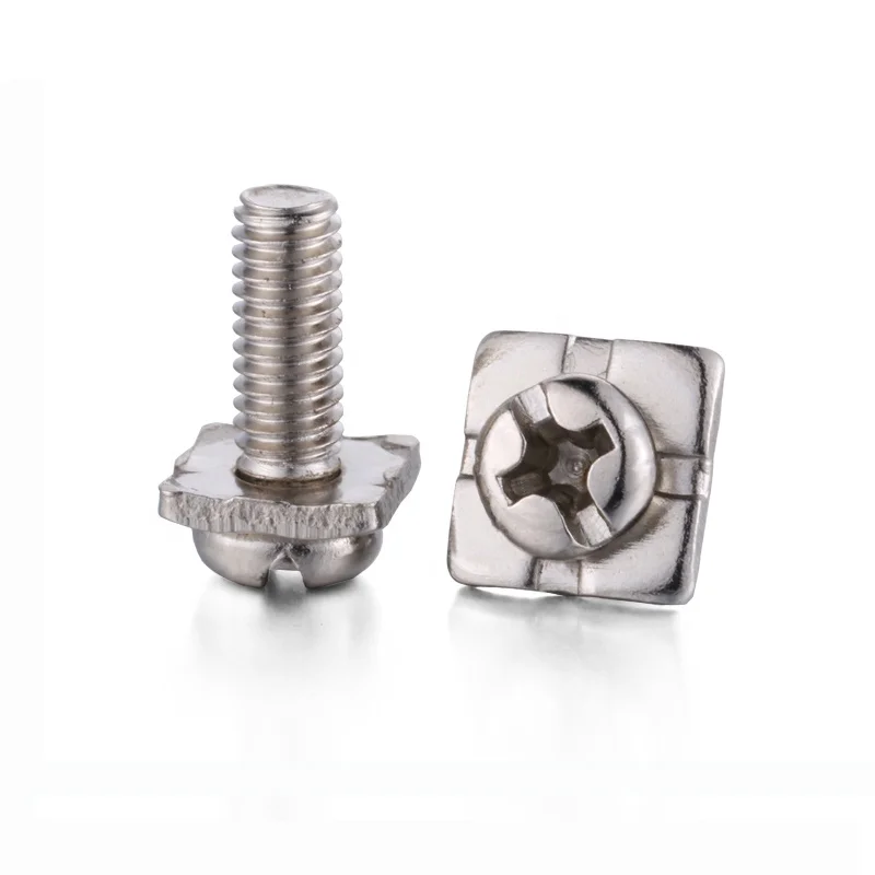 M3M3.5M4 Nickel Plated Steel T-type Square Washer SEMS Combination Screws