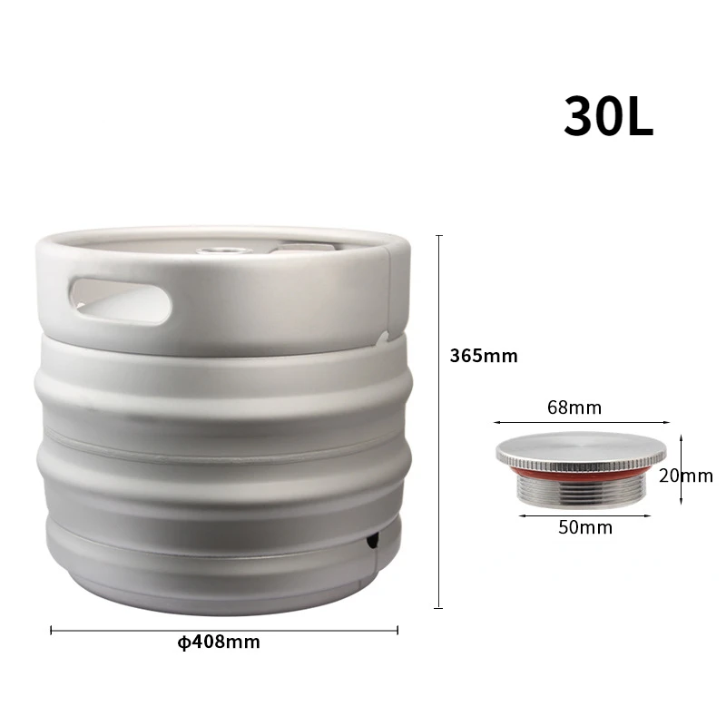 Large Capacity 30L Beer Keg 304 Stainless Steel European Standard Beer Barrel EURO KEG