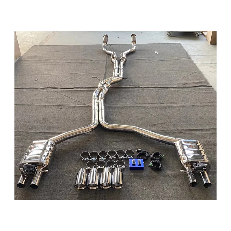Factory Catback Exhaust Pipe For Audi S6 S7 4.0t C8 2019-2024 Stainless steel304 Exhaust Pipe Muffler Escape Car Exhaust System