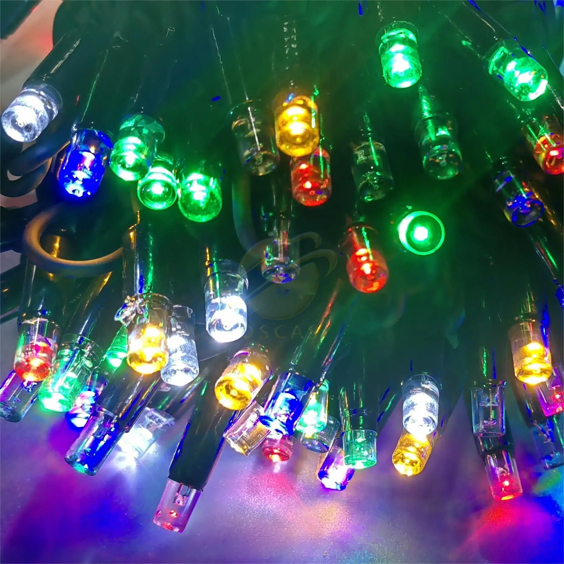 waterproof solar LED lights rubber cable LED Flashing String light for outdoor christmas decoration