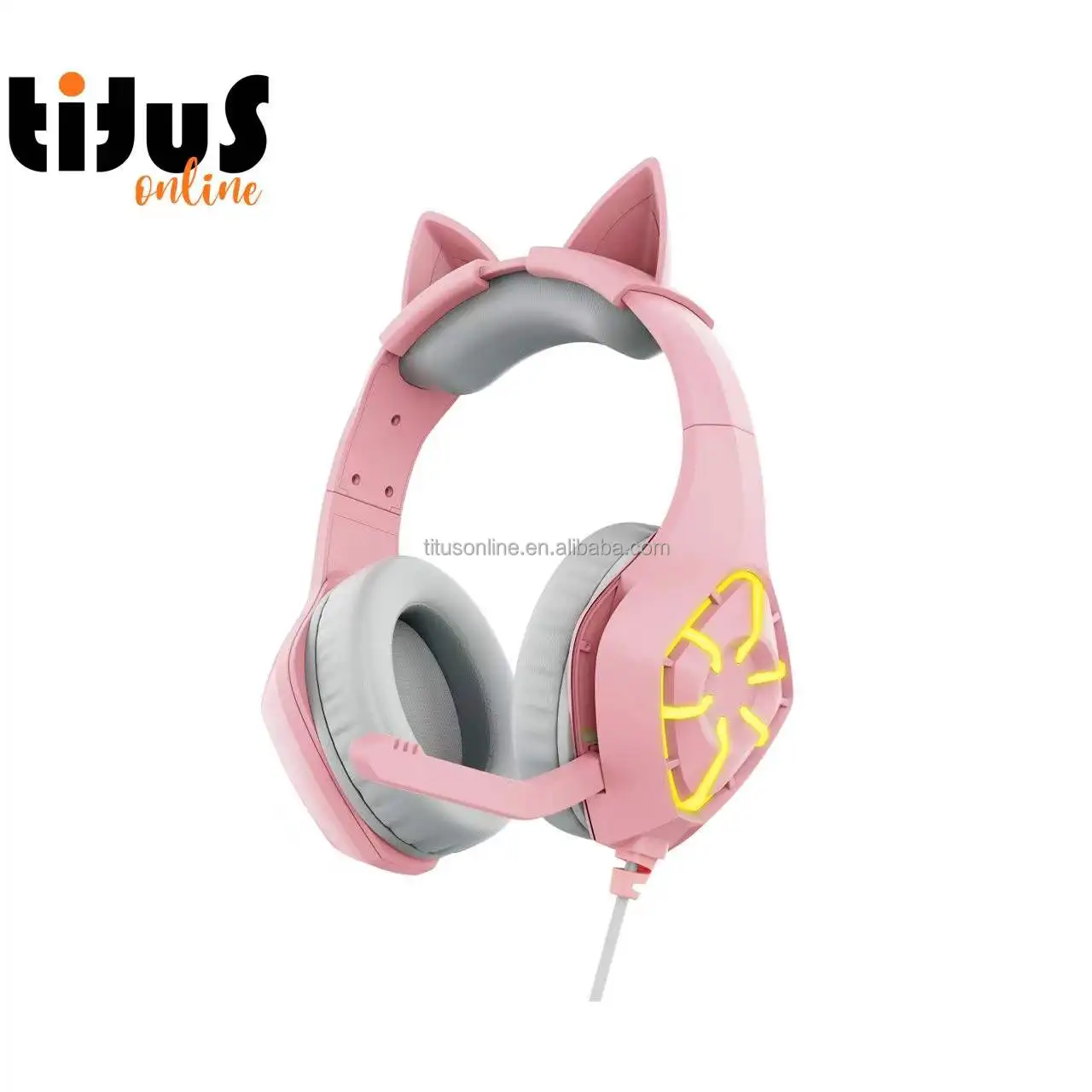 G1000P 7.1 pastel headset with microphone headset stereo wire gaming over the ear gaming headset headphone ps4 ps5 pc