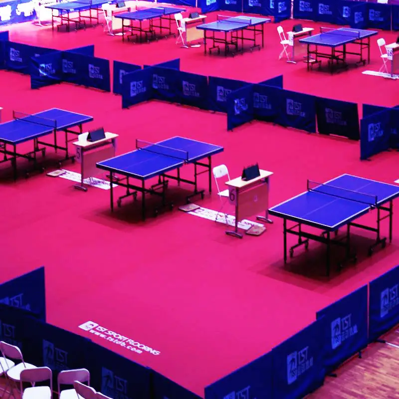 PVC Synthetic table tennis and Badminton Court used sports carpet floor