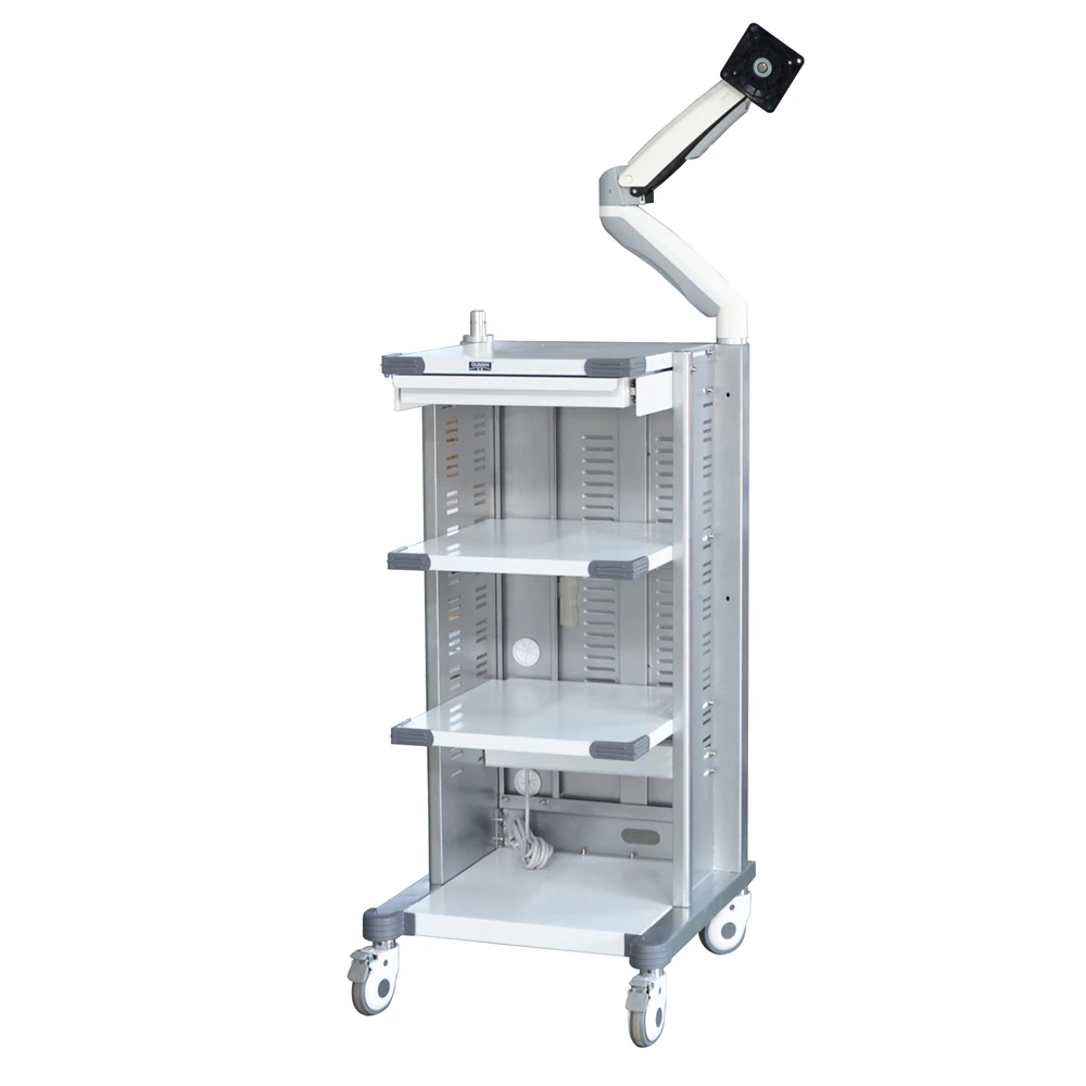 Hospital medical endoscopy cart trolley Endoscopic system trolley for sale