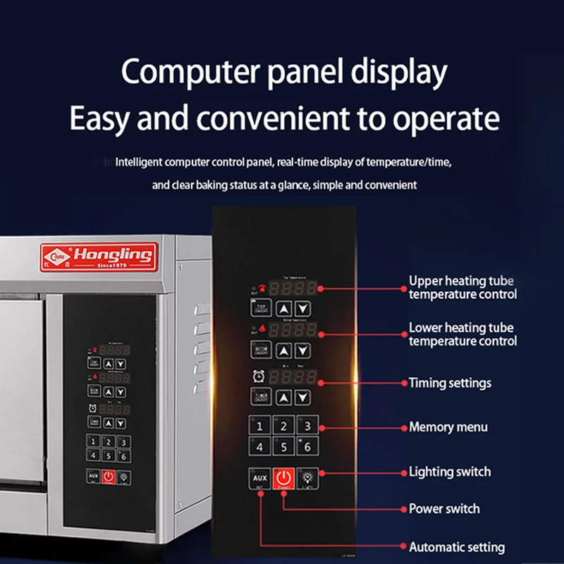 Commercial electric oven 400 degree computer version single-layer baking pancake oven, chicken oven, pizza oven