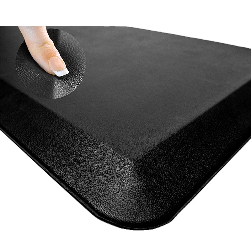 12mm Non Slip Waterproof Rug Anti Fatigue Kitchen Standing PVC Mat With Beveled Edge