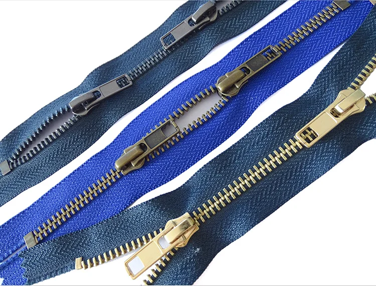 Fashion Fluorescence Gre green Close Open End Custom Zip Puller Slider Metal Zipper For Clothing Garment Hoodies