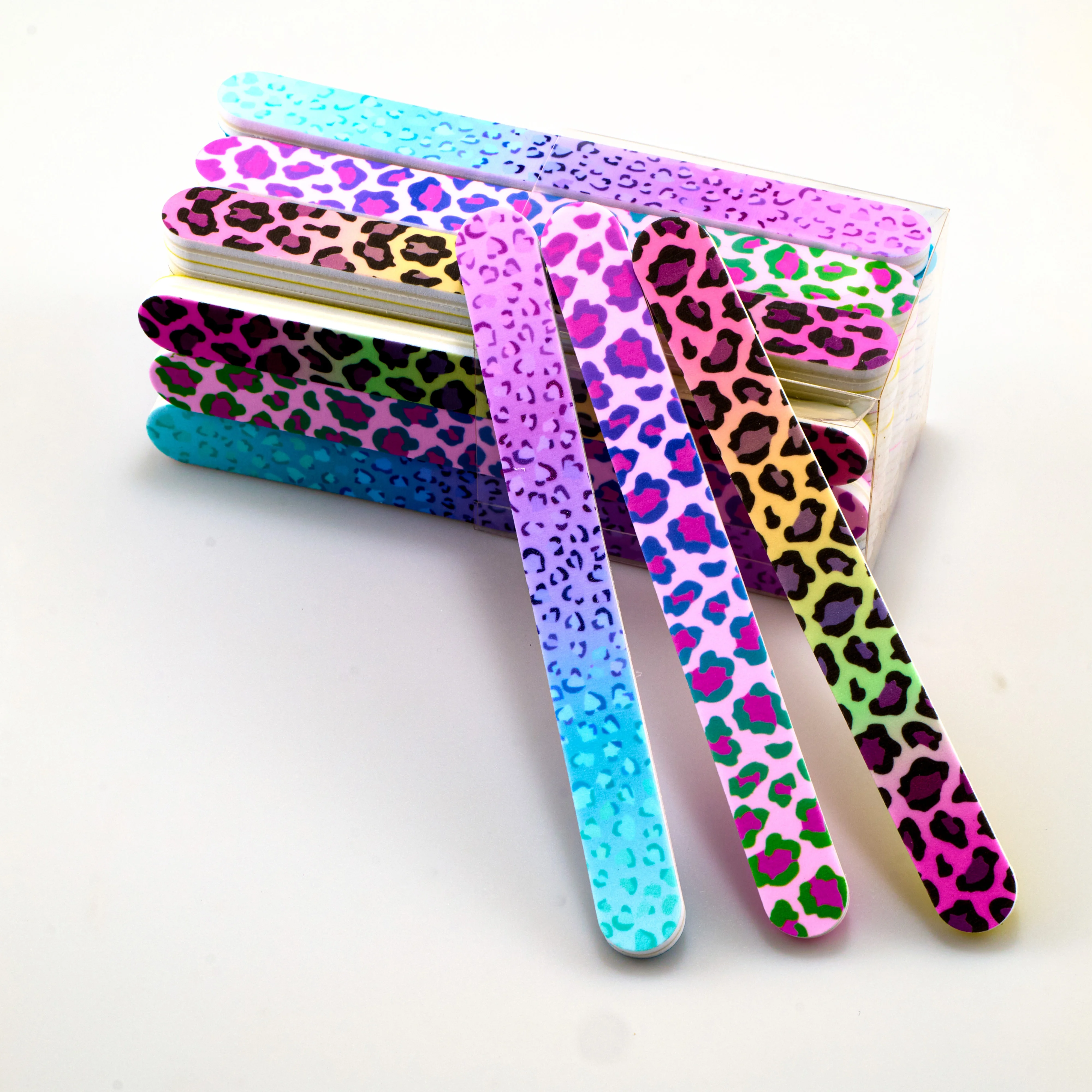 Professional Manicure Pedicure Art Tools Custom Logo Double-Sided Set 100 150 180 240 280 Grit Emery Board Polishing Nail File