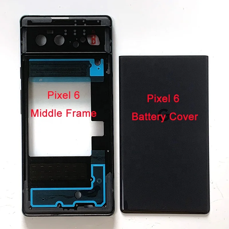 Original For Google Pixel 6 GB7N6 Battery Cover Rear Door Housing Back Case For Google Pixel6 6 Pro GLUOG Middle Frame Key Side