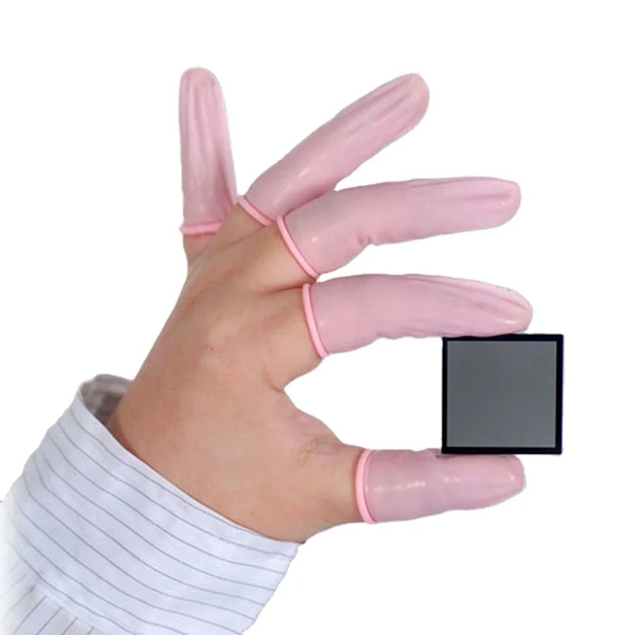 Factory Sale Disposable Cleanroom Anti-static Finger Stall Pink Color Finger Cots Malaysia Natural Latex