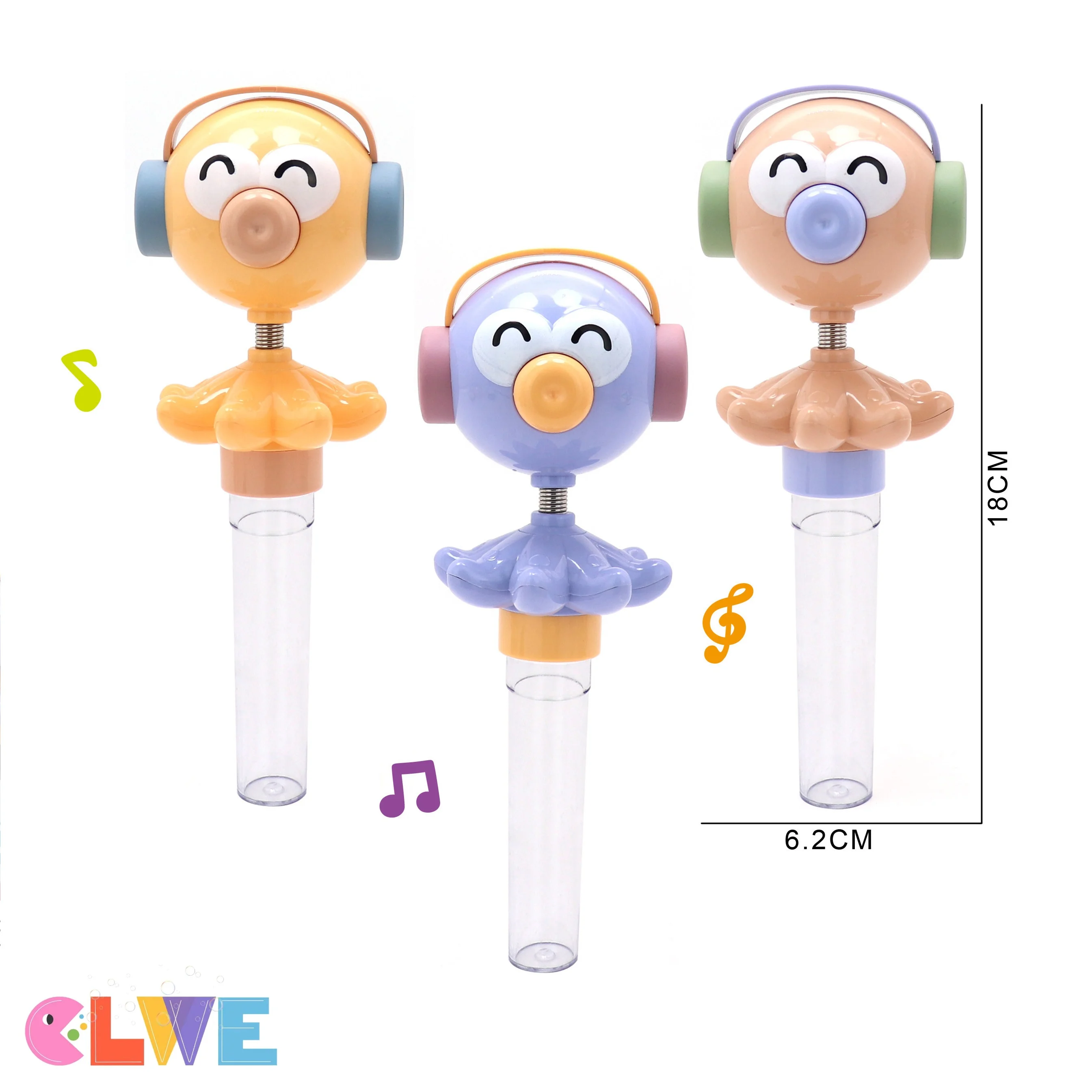 Lovely cute shaking whistle with sound Octopus toy candy kidsmania Wiggle and giggle octopus candy toy