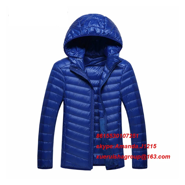 2020 new design padded hoody men winter jacket goose down filled jacket