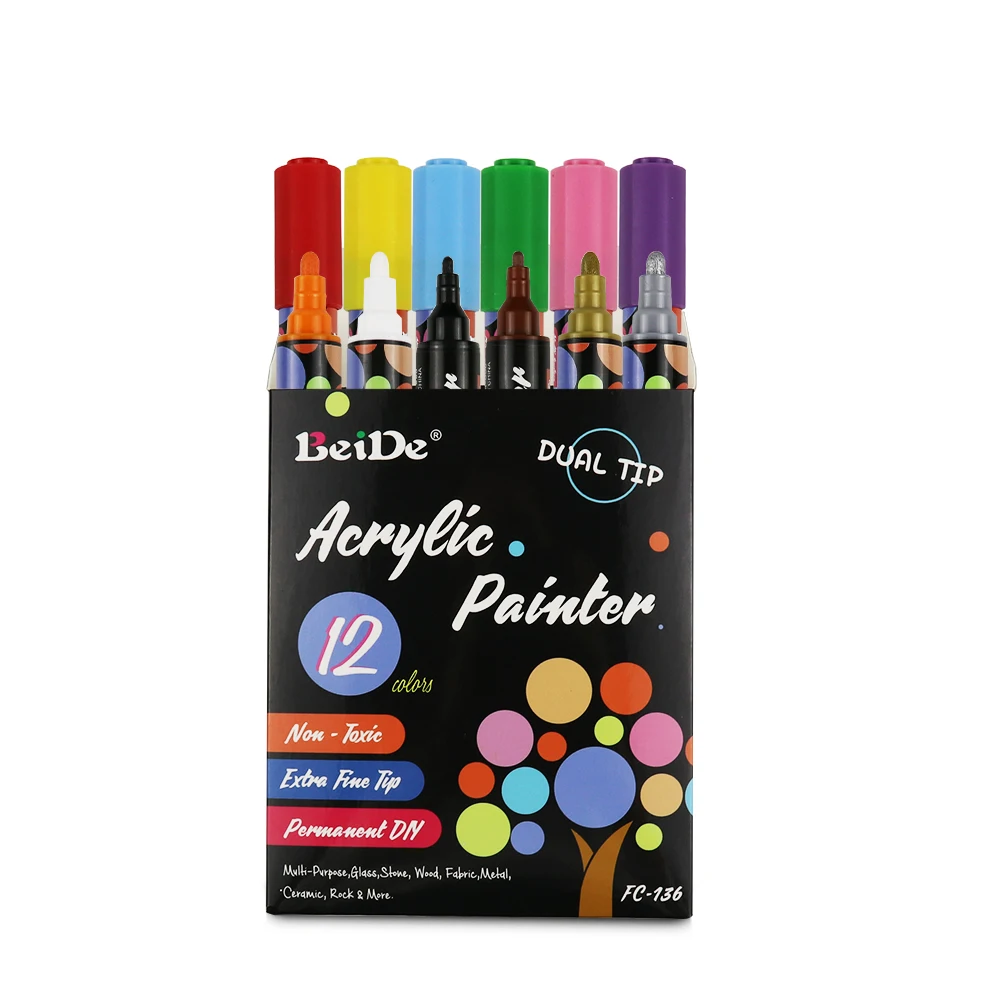 Paint Pens Acrylic Markers for Kids Adults Card Making, Rocks , Wood Slices, Unfinished Wood