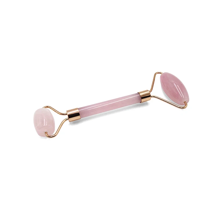 High quality free sample Noiseless original factory Arc rod glass handle rose quartz roller