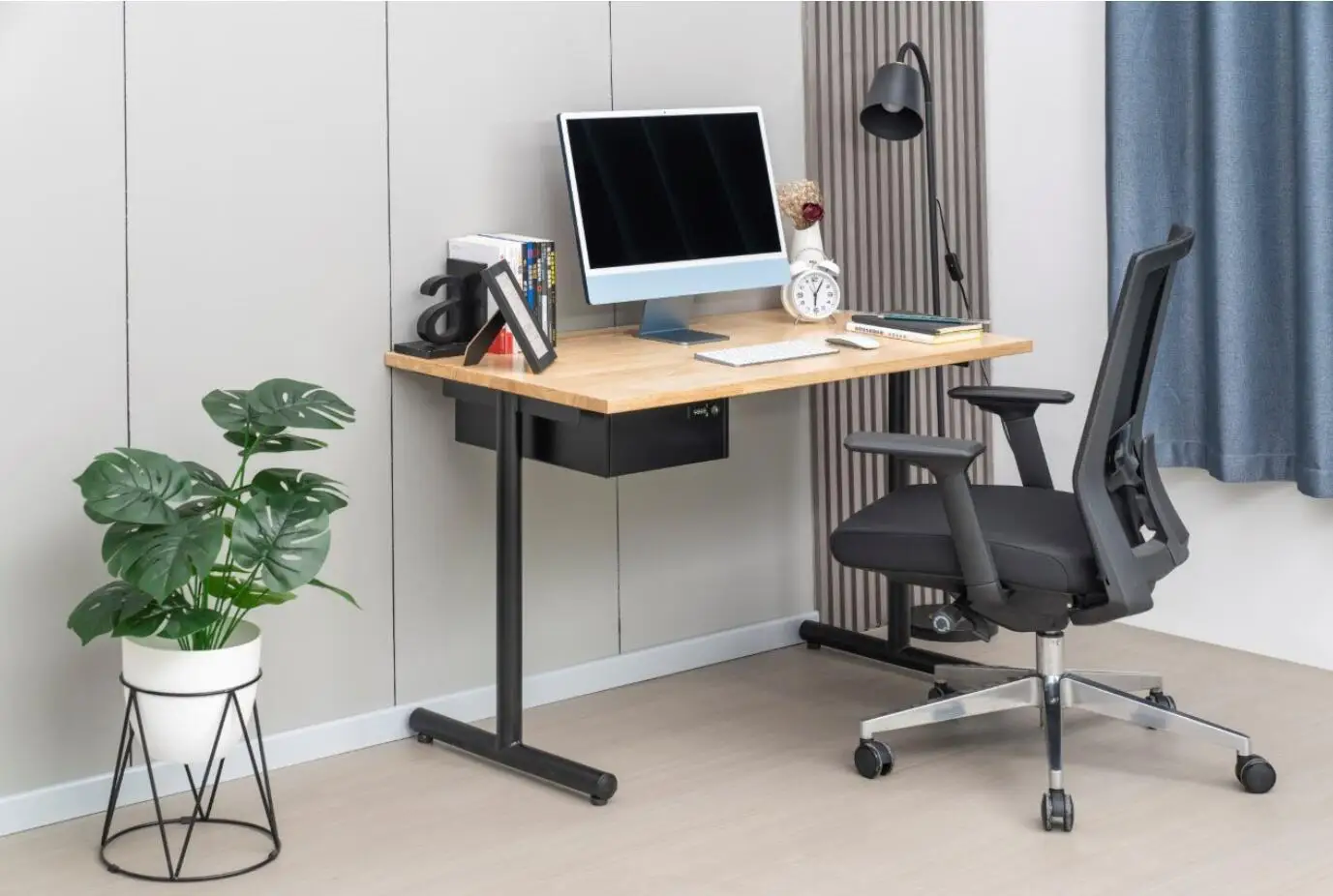 Office Furniture single Conference meeting Table fixed adjustable Study Wooden smart standing office desk