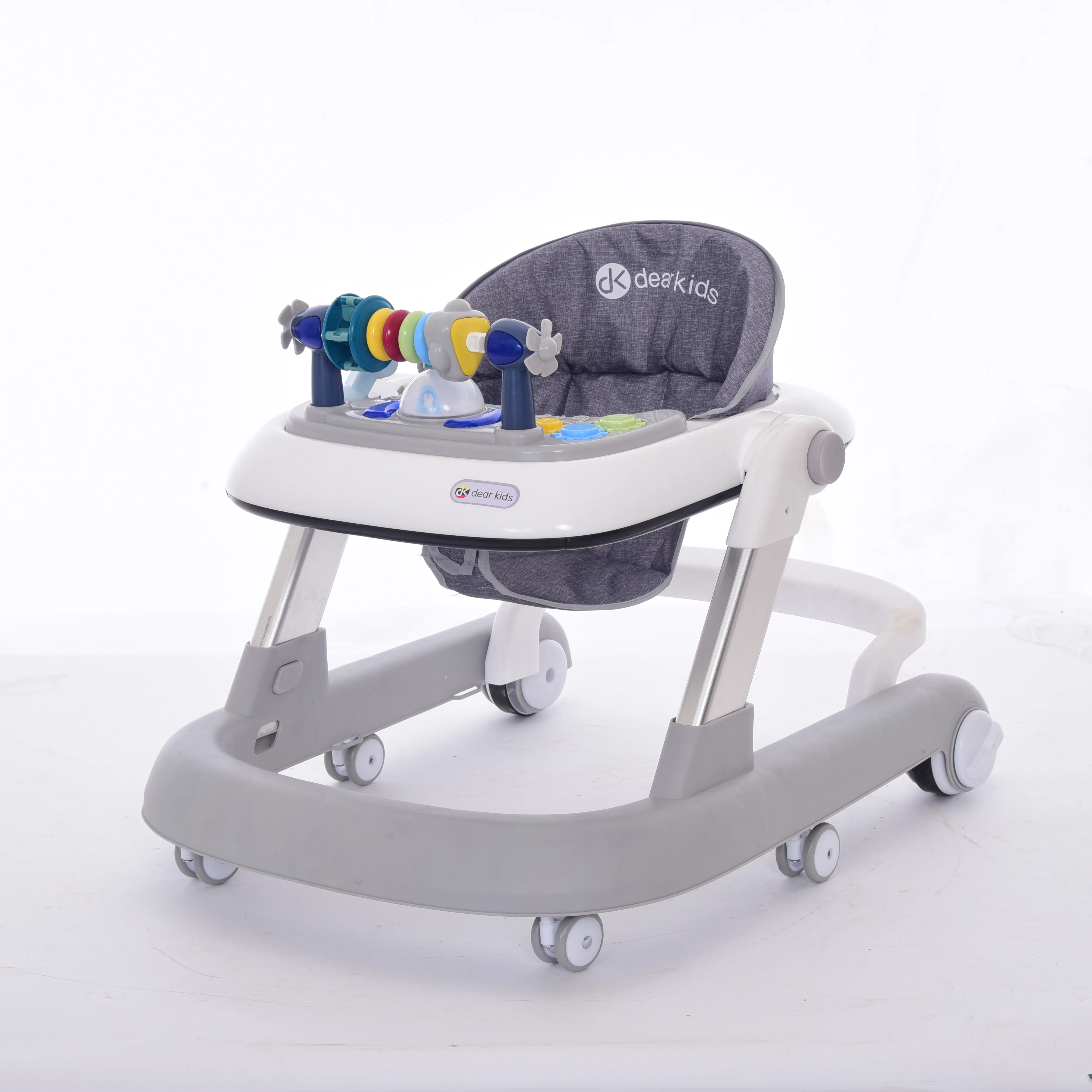 2024  plastic baby walker with wheels and seat Infant baby walker toys products baby walking ring musical walker