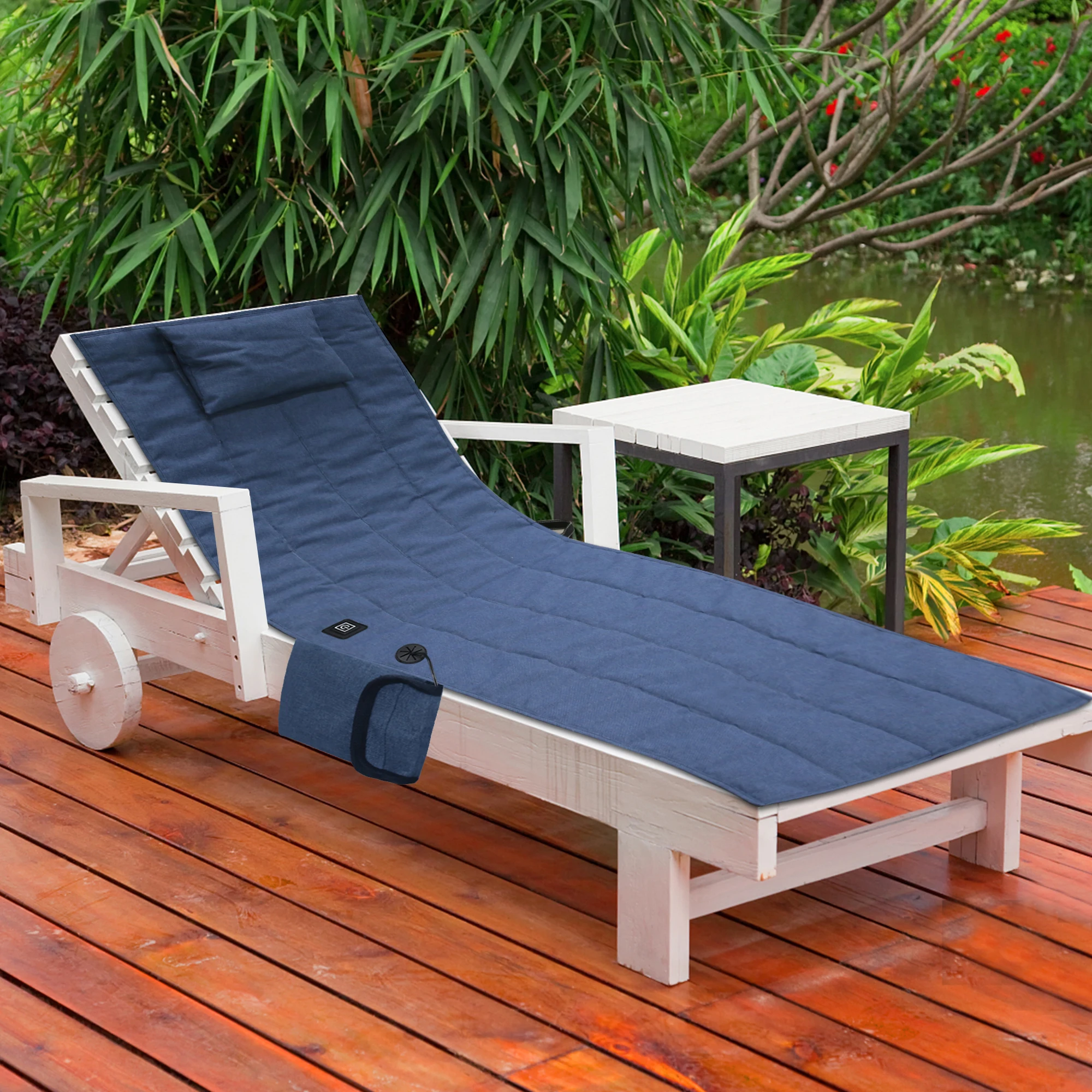 Mydays Outdoor Lightweight Portable Sleeping Mat Heated Long Chair Seat Pad with USB Charging Port