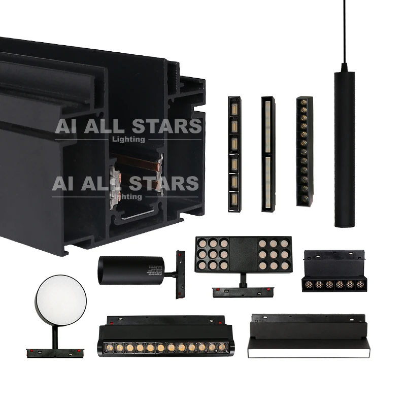 Russian PVC Stretch Ceiling Film Aluminum Profile 48V Magnetic Track Light Factory Price Shadow Profile Stretch Ceiling Profile