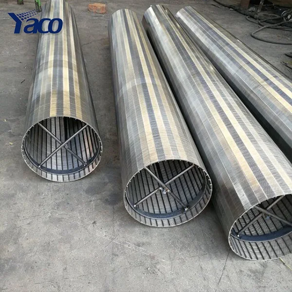 200 500 750 micron slot stainless steel V shaped wedge wire water filter mesh screen pipe