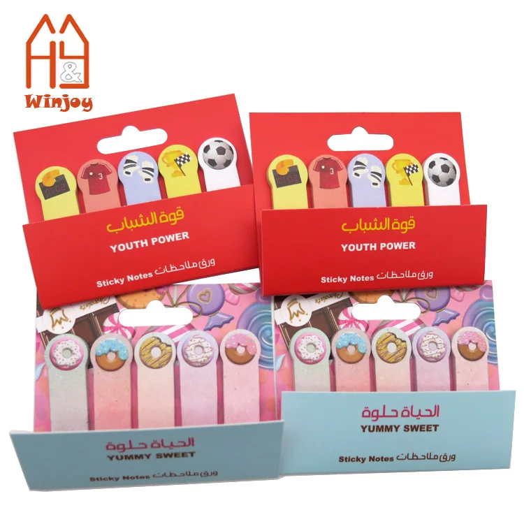 Custom Cartoon Memo Pad Sticky Notes Dividers Tabs Promotional Gift For School & Office With Customized Personalized Logo Design