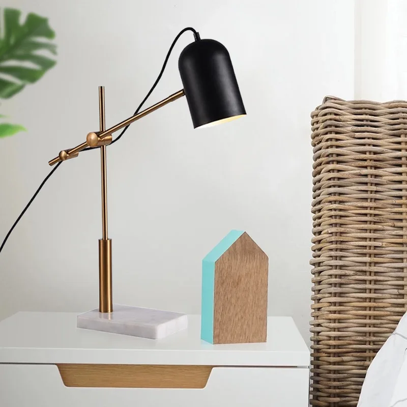Modern minimalist Nordic living room study room office home decoration Adjustable rocker design table lamp