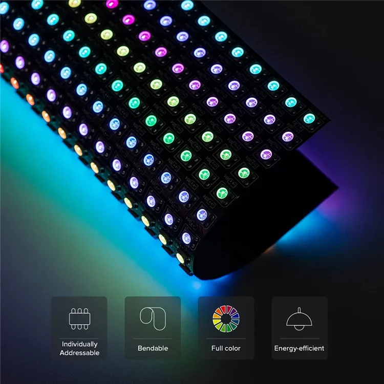 Уличный травяной Черный pcb 8x32 пиксельный шаг 10 мм RGB ws2812 гибкий светодиодный точечный матричный Противоскользящий кольцо трава резиновый коврик для игровой площадки
