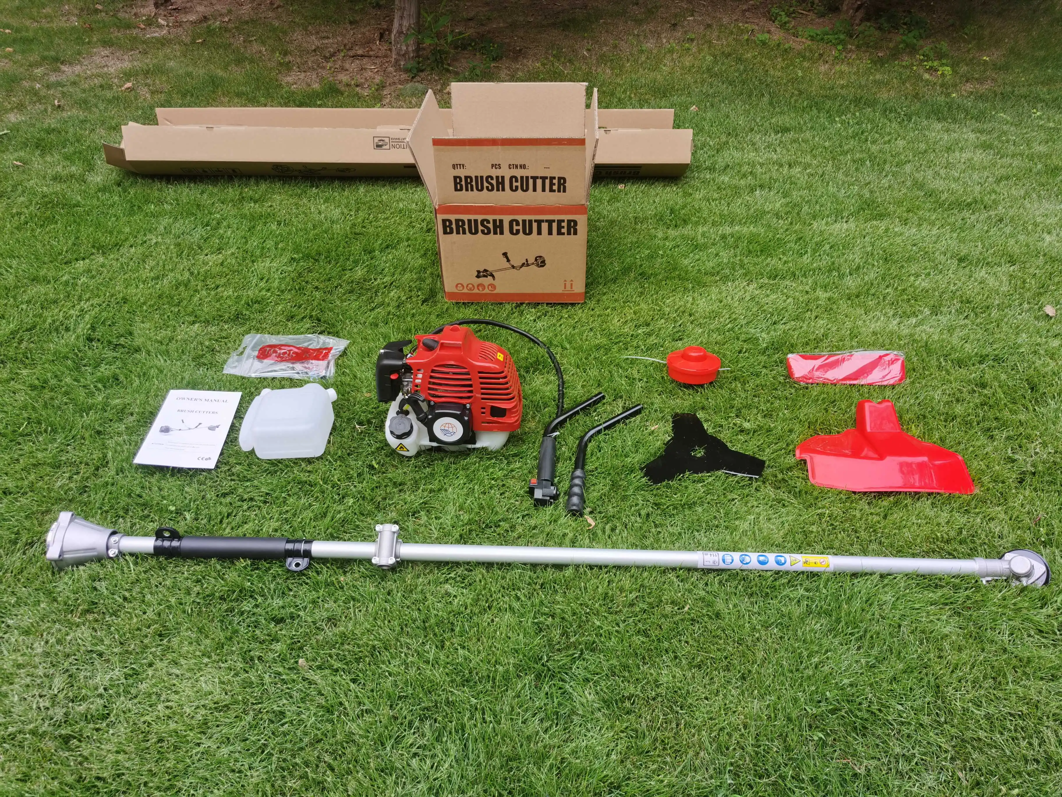 Shoulder brush cutter garden 52cc gasoline metal blade nylon string weed wacker brush cutter grass trimmer