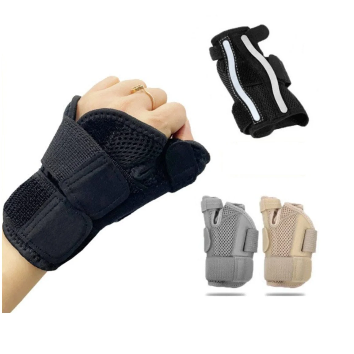 KSY Thumb Wrist Brace Wraps Carpal Tunnel Arthritis Tendonitis Sprain Wristband Wrist Support Bandage Sports Gym Hand Protector