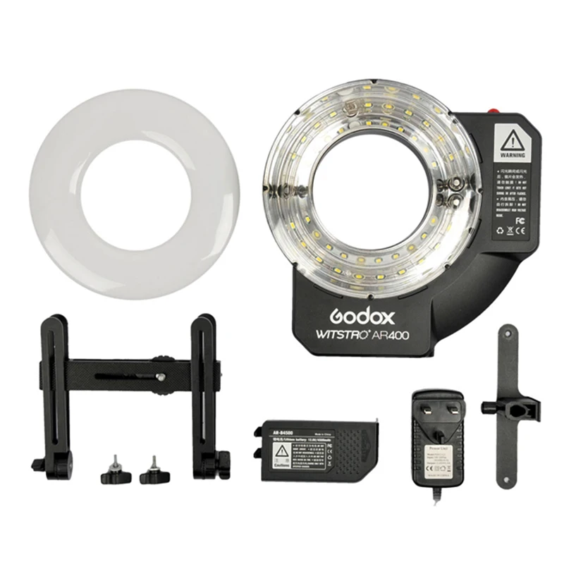 Godox AR400 400 Вт литий-ионный аккумулятор ЖК-панель мощная Макросъемка светодиодная Кольцевая вспышка Speedlite комплект освещения для видеосъемки камеры