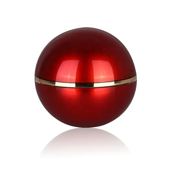 China factory skin care red empty ball 15g 30g 50g acrylic cream jar