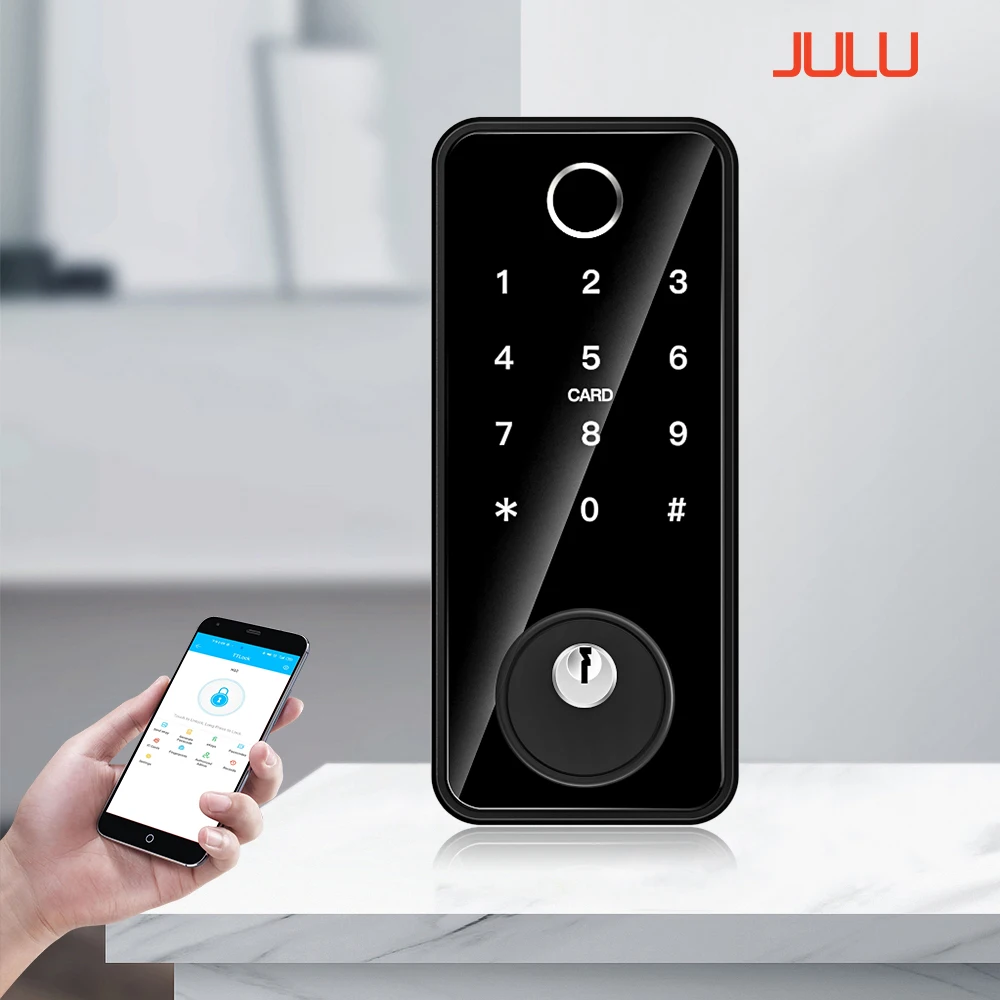 Smart Digital Fingerprint Wireless Access Automatic Combination Door Lock With Master Key