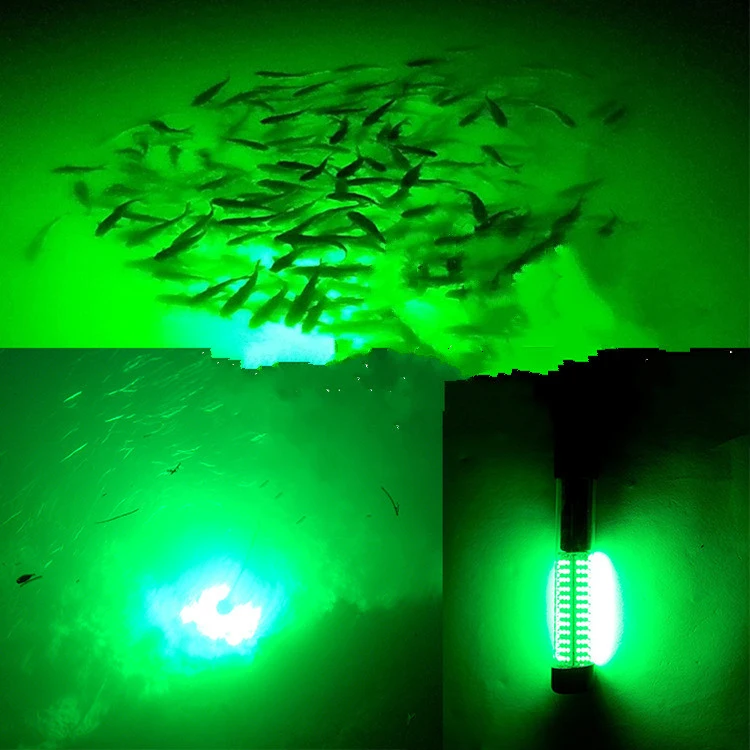 Gathering Fish Lamp Lure Underwater Green Blue Lighting Lures Raft Night Fishing Lights Tuna Hairtail