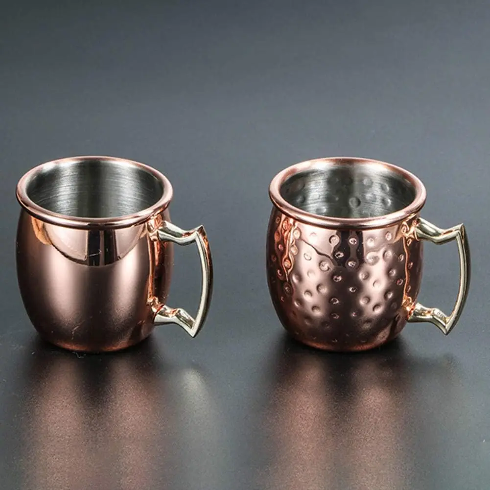 Set Of 2 Cups Stainless Steel Beer Wine Water Milk Coffee 60ml Moscow Mule Mug for Cocktail Drinking