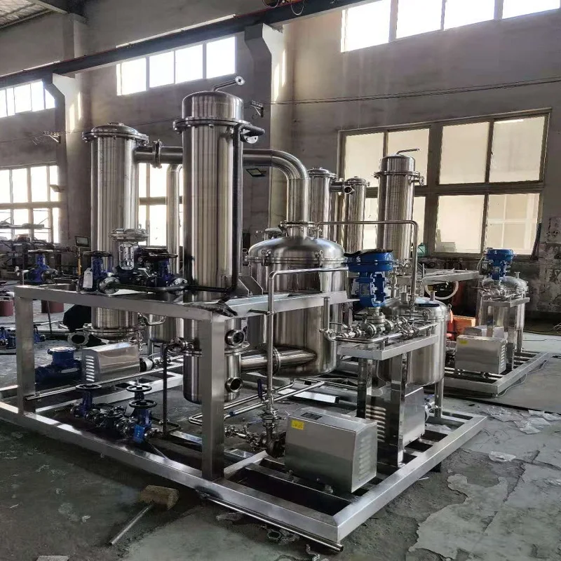 Single effect vacuum falling film evaporator for ethanol/glyoxal Concentration and recovery