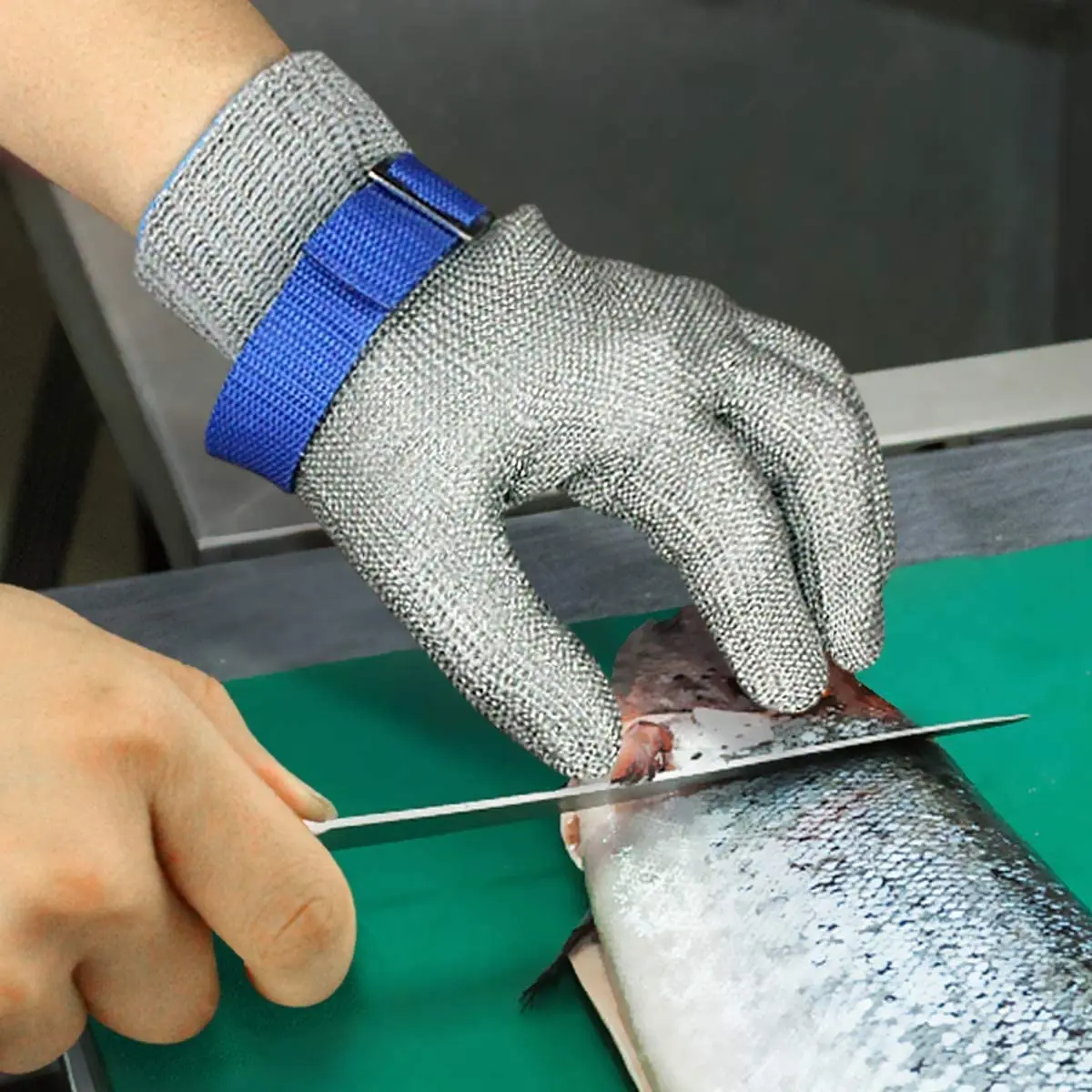 Gujia ODN/OEM Factory Price Safety Work Anti Cut Proof Resistant Stainless Steel Wire Mesh Glove For Slaughter