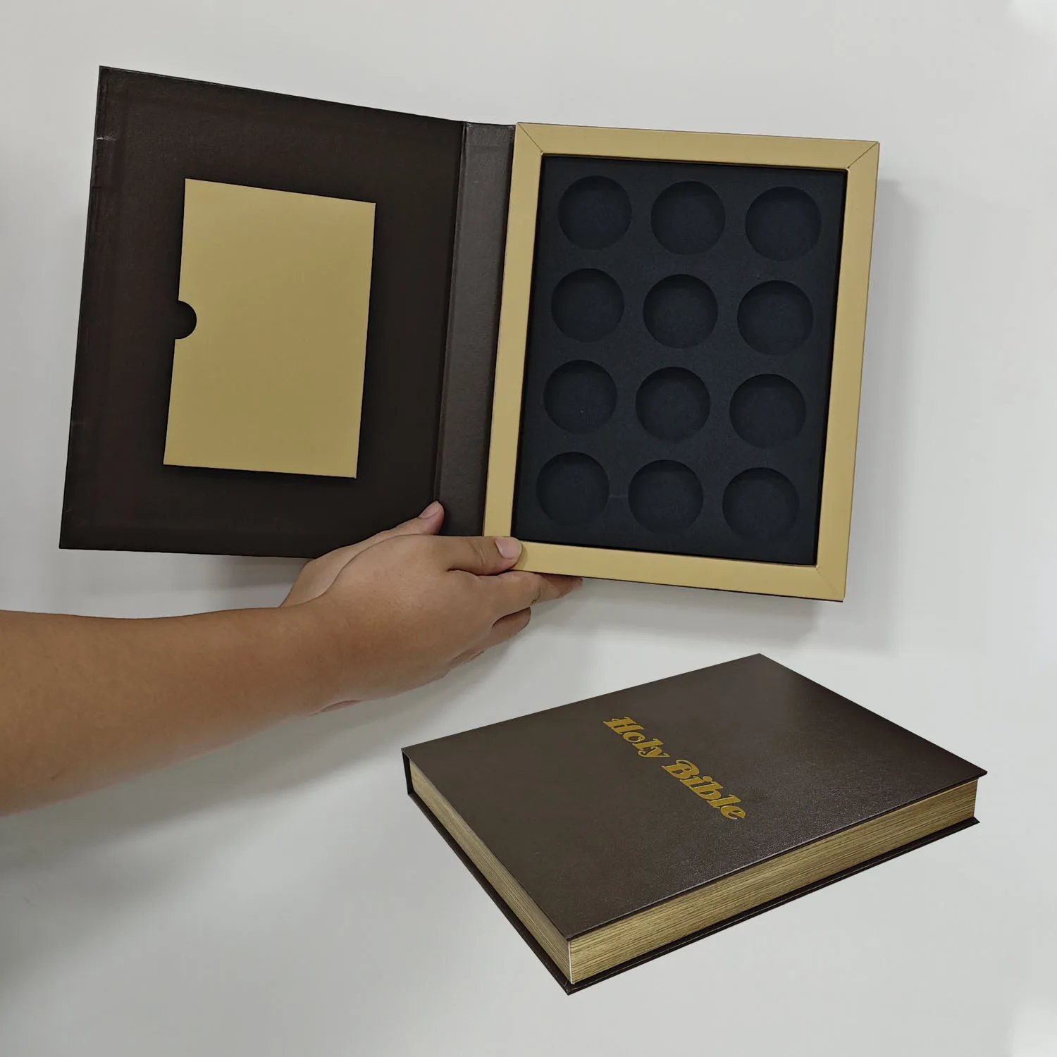 Fashionable Openable Book Shape Gift Box Vintage Empty Fake Book Storage Box