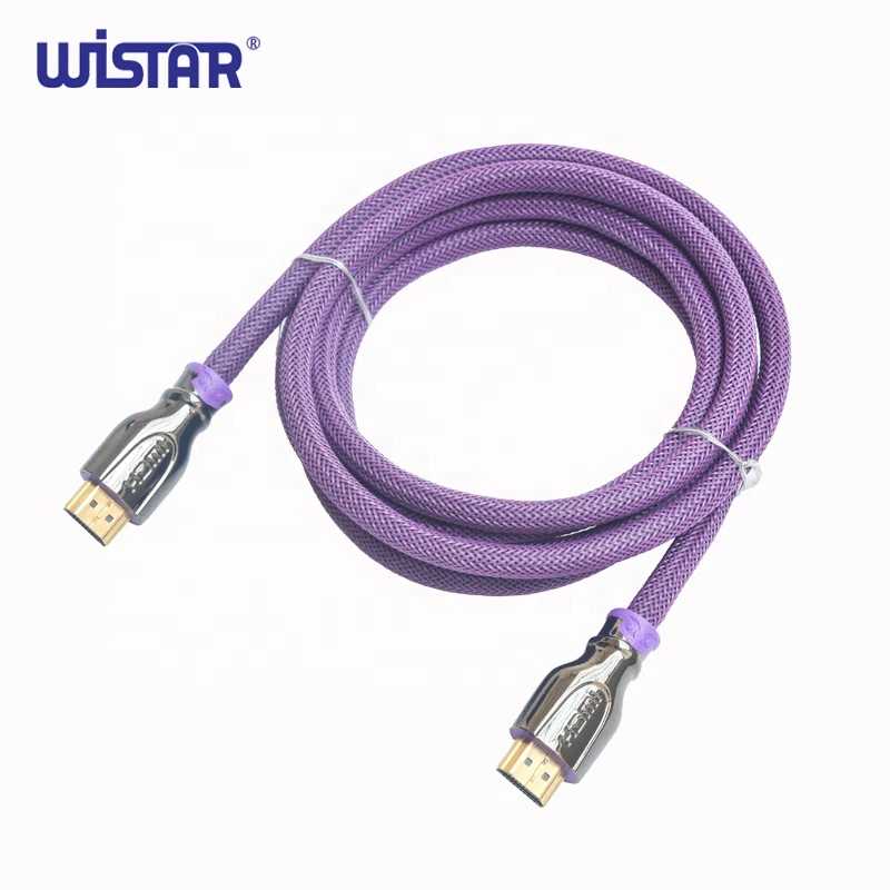 WISTAR HDMI Cable 4K Nylon Braided High Speed Gold HDMI Cord 18Gbps 4K 60HZ Ethernet Support Compatible for UHD TV Monitor