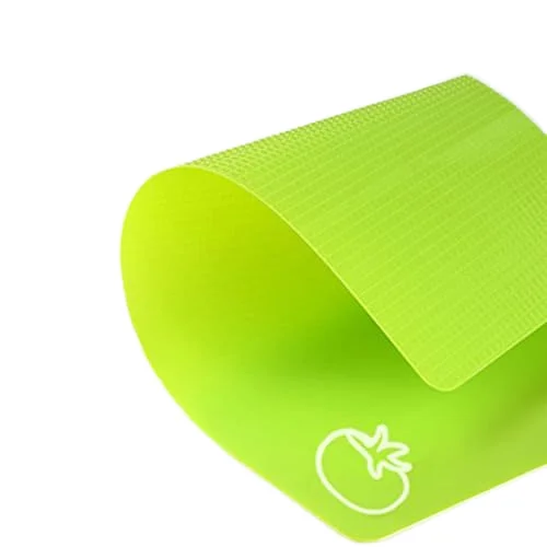 BPA-Free Large Flexible Cutting Board with Food Icons Plastic Cutting Mats for Kitchen Use Cheese Friendly Dishwasher Safe