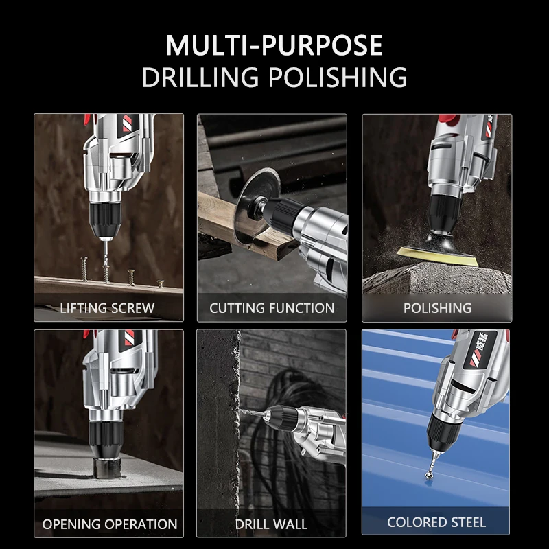 WHAMX скорость регулируемый Ударный Молоток Деревообработка 10 мм набор