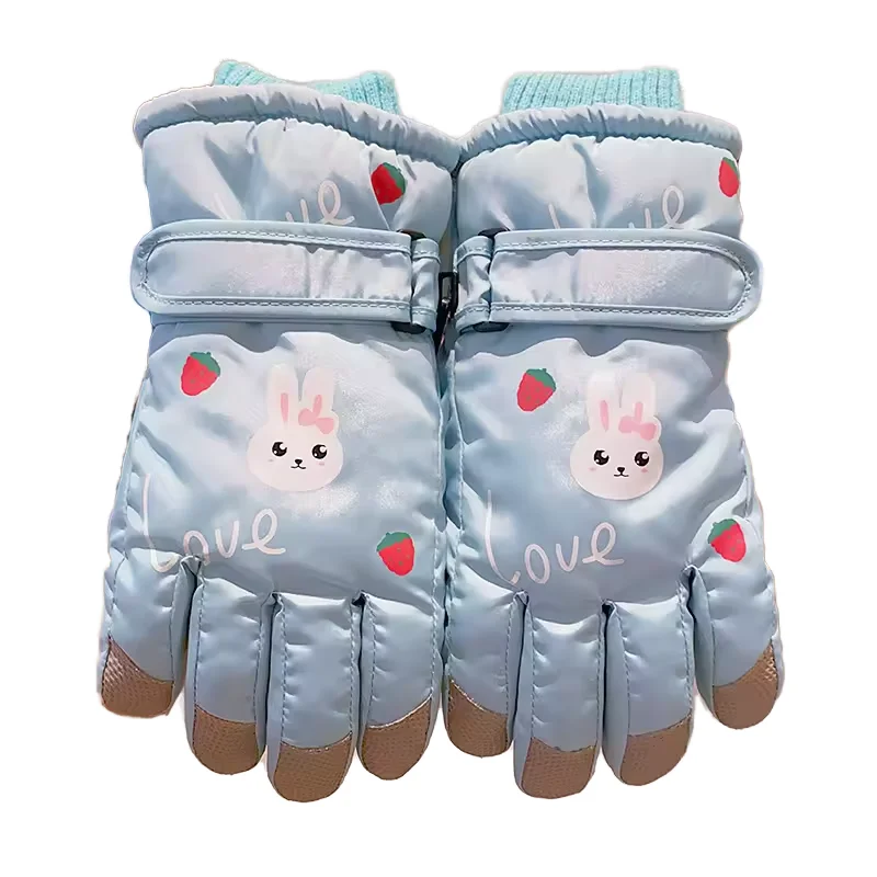 Super Soft Plush Anti-Freeze Winter Ski Gloves for Kids Hot Selling Windproof Dog Stress Relief Features for Birthday Occasions