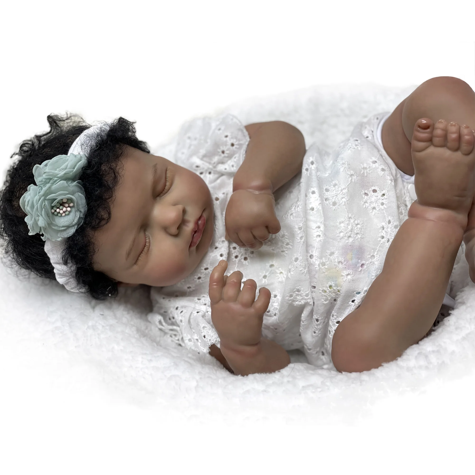 Hot Products 18 inch  Realistic Gift Boneka  Bahan Vinyl Silicone Custom Handmade Painting Newborn Reborn Baby Doll