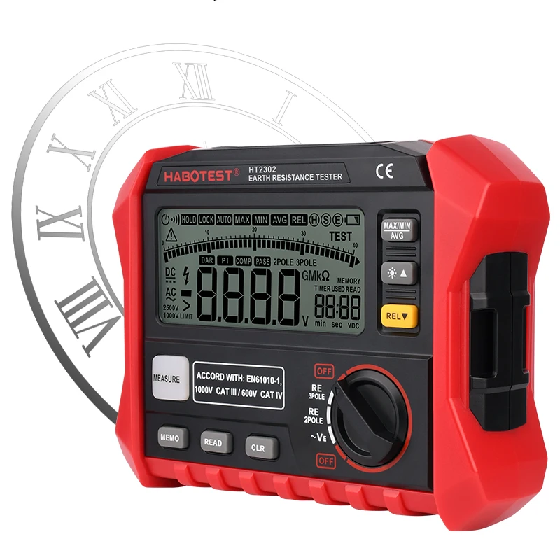 Factory Outlet HABOTEST HT2302 Measurement Functions Earth Resistivity Resistance Tester