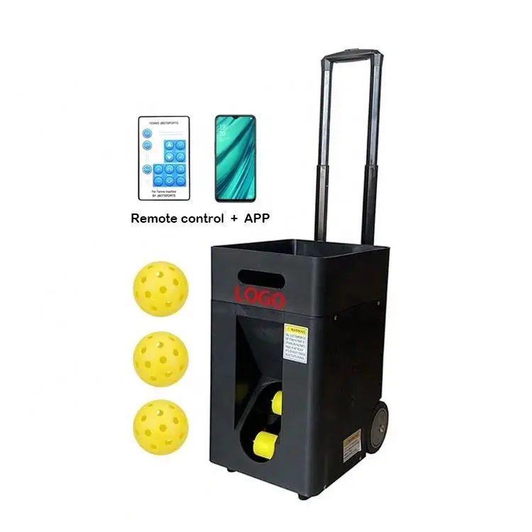 Customs Popular Pickle ball Serve Machine Throwing Machine Smart Educational Training Machine with App and Remote Control
