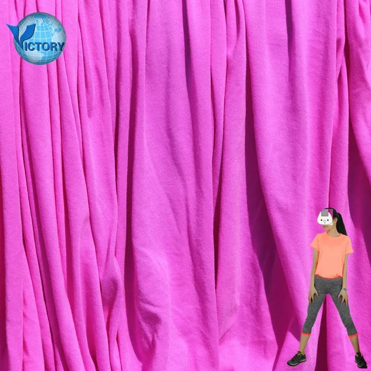 Fluorescence Micro New Open Hot Sex Modal and Cotton T shirts Women Underwear Sports Knitted Single Jersey Lenzing Modal Fabric