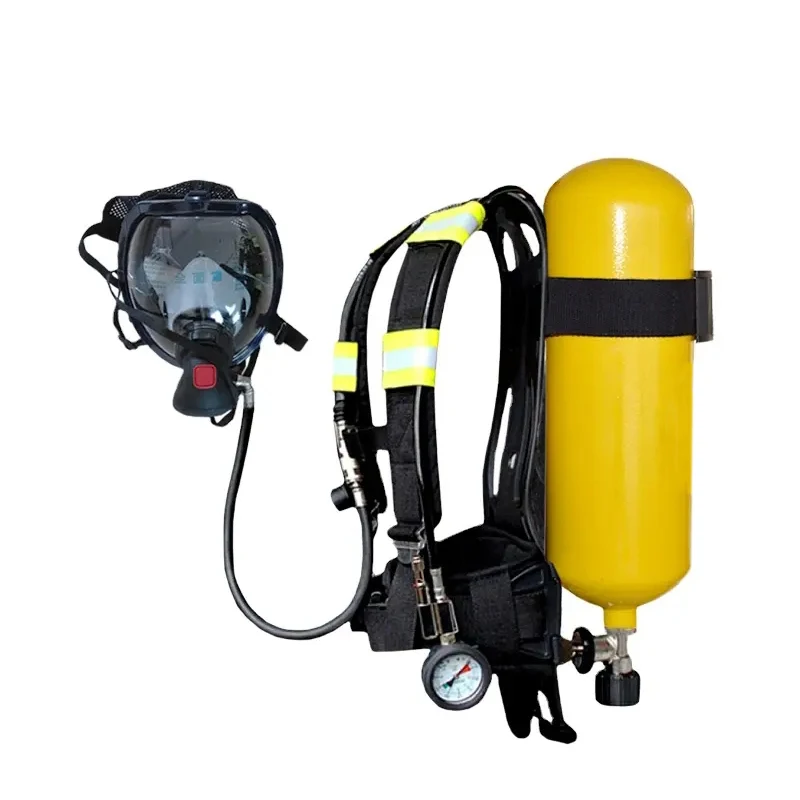 SCBA 6L CE Approved Self Container Positive Pressure Air Breathing Apparatus With Steel Tank