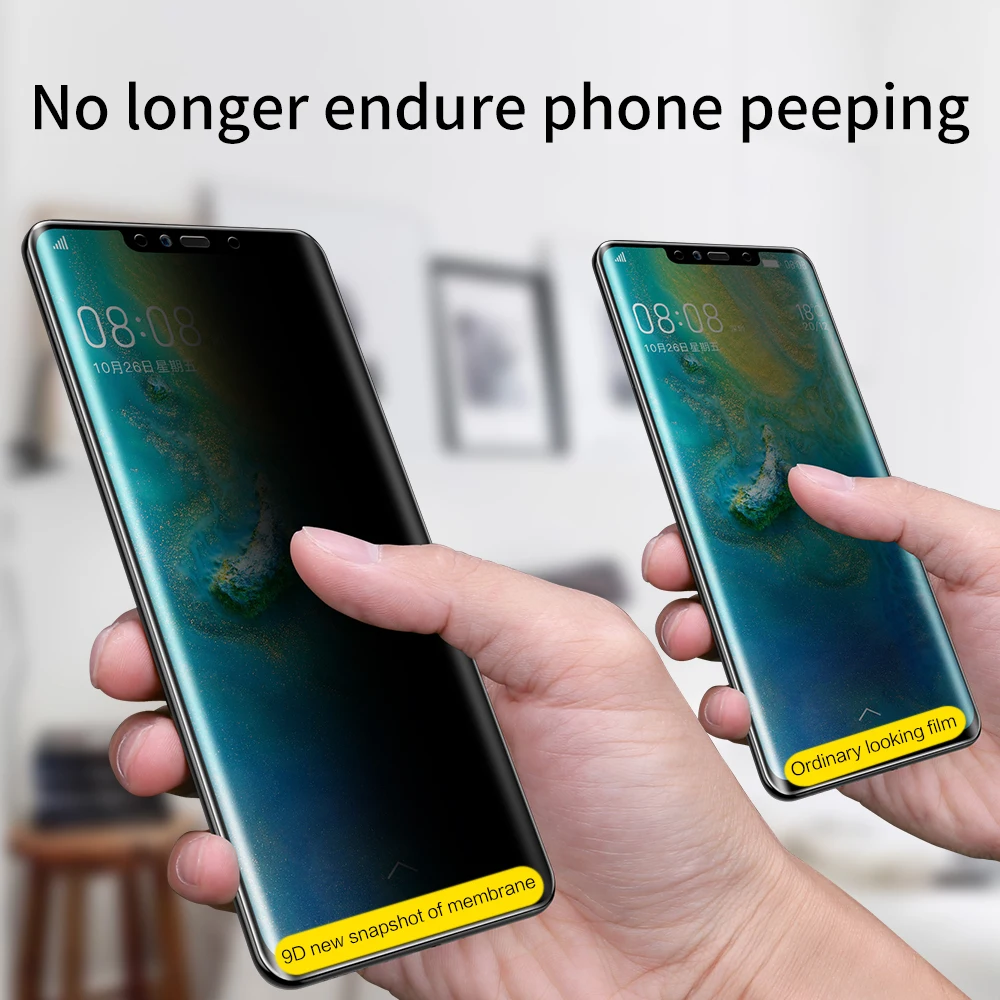 
Newest Arrive Made In China Anti Spy Privacy Filter Tempered Glass Screen Protector For Huawei Mate 20 